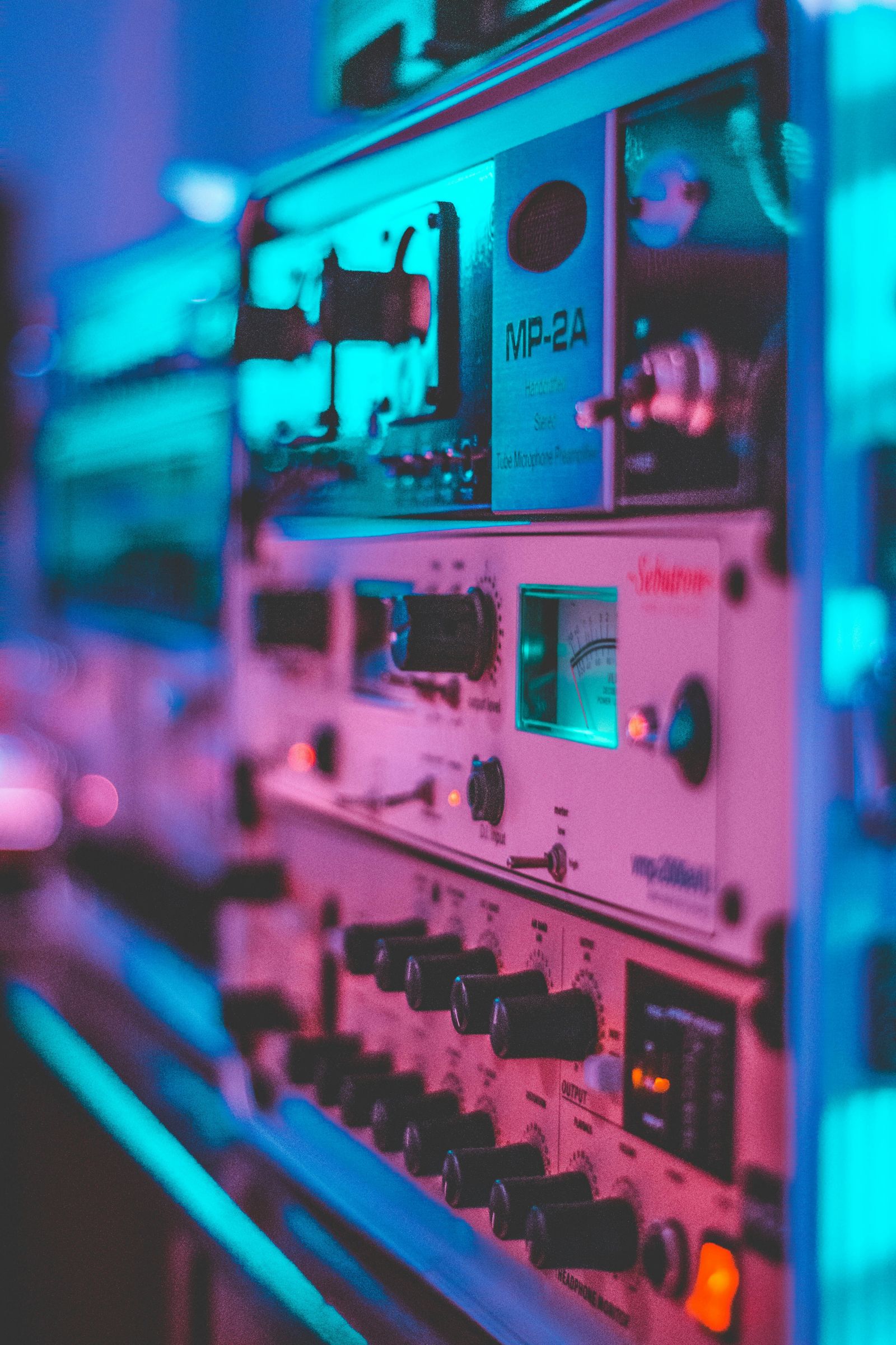 Tube preamp rack at Kebony Studios