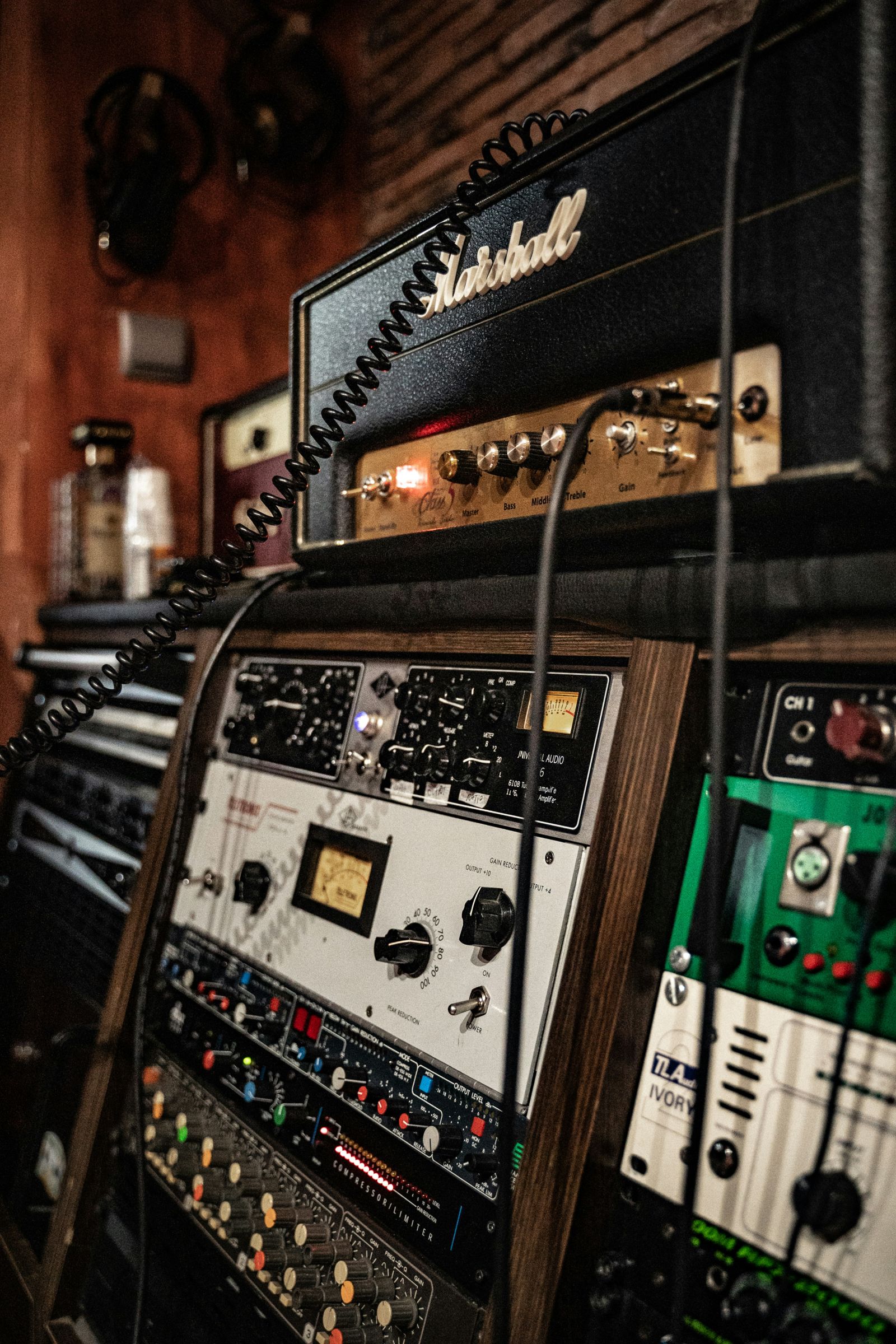 Outboard gear rack at Kebony Studios